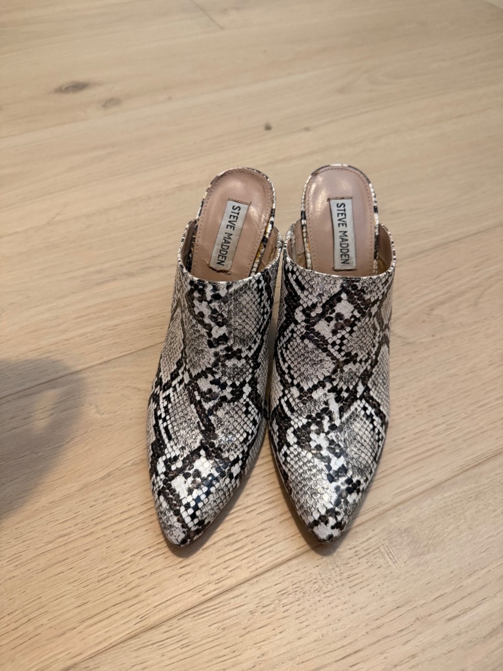 Steve Madden Leather Python Heels sz 8.5